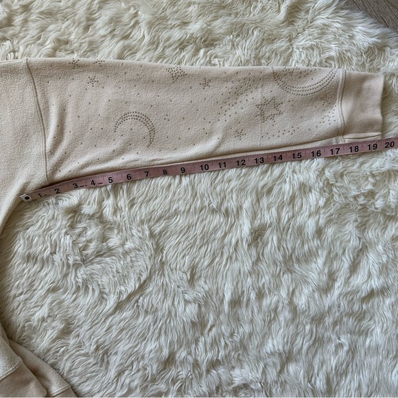 Beach Riot Sweater Moon and Stars Studded Embellished Long Sleeve Cream L - Picture 10 of 12
